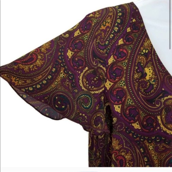 167 Show Me Your Mumu Purple Paisely Dress - Picture 4 of 4